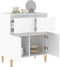 vidaXL - Dressoir - 60x35x70 - cm - bewerkt - hout - wit