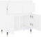 vidaXL - Dressoir - 60x35x70 - cm - bewerkt - hout - wit