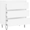vidaXL - Dressoir - 60x35x70 - cm - bewerkt - hout - wit