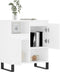 vidaXL - Dressoir - 60x35x70 - cm - bewerkt - hout - wit