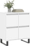 vidaXL - Dressoir - 60x35x70 - cm - bewerkt - hout - wit