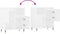 vidaXL - Dressoir - 60x35x70 - cm - bewerkt - hout - wit