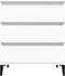 vidaXL - Dressoir - 60x35x70 - cm - bewerkt - hout - wit