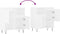 vidaXL - Dressoir - 60x35x70 - cm - bewerkt - hout - wit