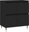 vidaXL - Dressoir - 60x35x70 - cm - bewerkt - hout - zwart