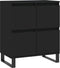 vidaXL - Dressoir - 60x35x70 - cm - bewerkt - hout - zwart