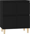 vidaXL - Dressoir - 60x35x70 - cm - bewerkt - hout - zwart