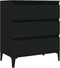 vidaXL - Dressoir - 60x35x70 - cm - bewerkt - hout - zwart
