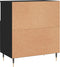 vidaXL - Dressoir - 60x35x70 - cm - bewerkt - hout - zwart