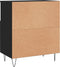 vidaXL - Dressoir - 60x35x70 - cm - bewerkt - hout - zwart