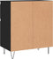vidaXL - Dressoir - 60x35x70 - cm - bewerkt - hout - zwart