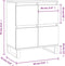 vidaXL - Dressoir - 60x35x70 - cm - bewerkt - hout - zwart
