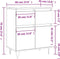 vidaXL - Dressoir - 60x35x70 - cm - bewerkt - hout - zwart