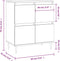 vidaXL - Dressoir - 60x35x70 - cm - bewerkt - hout - zwart