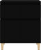 vidaXL - Dressoir - 60x35x70 - cm - bewerkt - hout - zwart
