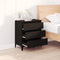 vidaXL - Dressoir - 60x35x70 - cm - bewerkt - hout - zwart
