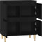 vidaXL - Dressoir - 60x35x70 - cm - bewerkt - hout - zwart