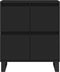 vidaXL - Dressoir - 60x35x70 - cm - bewerkt - hout - zwart