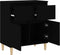 vidaXL - Dressoir - 60x35x70 - cm - bewerkt - hout - zwart