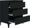 vidaXL - Dressoir - 60x35x70 - cm - bewerkt - hout - zwart