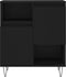 vidaXL - Dressoir - 60x35x70 - cm - bewerkt - hout - zwart