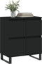 vidaXL - Dressoir - 60x35x70 - cm - bewerkt - hout - zwart