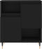 vidaXL - Dressoir - 60x35x70 - cm - bewerkt - hout - zwart