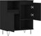vidaXL - Dressoir - 60x35x70 - cm - bewerkt - hout - zwart