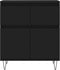 vidaXL - Dressoir - 60x35x70 - cm - bewerkt - hout - zwart