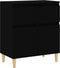 vidaXL - Dressoir - 60x35x70 - cm - bewerkt - hout - zwart
