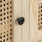 vidaXL - Dressoir - 60x35x70 - cm - massief - mangohout - en - natuurlijk - riet