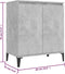 vidaXL - Dressoir - 60x35x70 - cm - spaanplaat - betongrijs