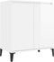 vidaXL - Dressoir - 60x35x70 - cm - spaanplaat - hoogglans - wit
