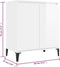 vidaXL - Dressoir - 60x35x70 - cm - spaanplaat - hoogglans - wit