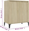 vidaXL - Dressoir - 60x35x70 - cm - spaanplaat - sonoma - eikenkleurig