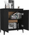 vidaXL - Dressoir - 60x35x70 - cm - spaanplaat - zwart
