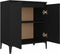 vidaXL - Dressoir - 60x35x70 - cm - spaanplaat - zwart