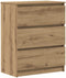 vidaXL - Dressoir - 60x35x76 - cm - bewerkt - hout - artisanaal - eikenkleur