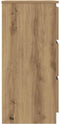 vidaXL - Dressoir - 60x35x76 - cm - bewerkt - hout - artisanaal - eikenkleur