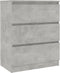 vidaXL - Dressoir - 60x35x76 - cm - bewerkt - hout - betongrijs