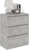 vidaXL - Dressoir - 60x35x76 - cm - bewerkt - hout - betongrijs