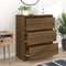 vidaXL - Dressoir - 60x35x76 - cm - bewerkt - hout - bruin - eikenkleur