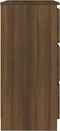 vidaXL - Dressoir - 60x35x76 - cm - bewerkt - hout - bruin - eikenkleur