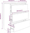 vidaXL - Dressoir - 60x35x76 - cm - bewerkt - hout - gerookt - eikenkleurig