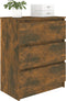 vidaXL - Dressoir - 60x35x76 - cm - bewerkt - hout - gerookt - eikenkleurig