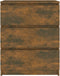 vidaXL - Dressoir - 60x35x76 - cm - bewerkt - hout - gerookt - eikenkleurig