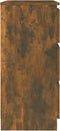 vidaXL - Dressoir - 60x35x76 - cm - bewerkt - hout - gerookt - eikenkleurig