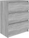 vidaXL - Dressoir - 60x35x76 - cm - bewerkt - hout - grijs - sonoma - eikenkleurig