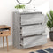 vidaXL - Dressoir - 60x35x76 - cm - bewerkt - hout - grijs - sonoma - eikenkleurig
