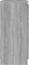 vidaXL - Dressoir - 60x35x76 - cm - bewerkt - hout - grijs - sonoma - eikenkleurig
